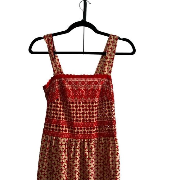 Shoshanna Floral Canyon Midi Dress with Embroidery and Eyelet Details NWT XS - Picture 3 of 9